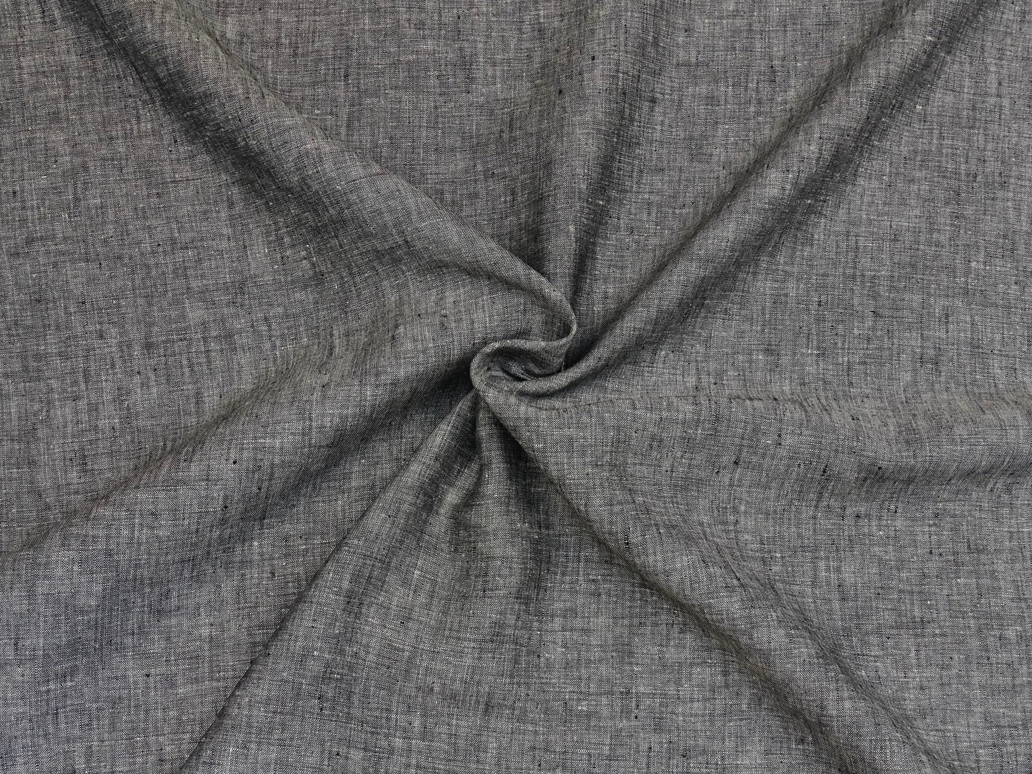 Grau/schwarzes Leinen meliert C-011