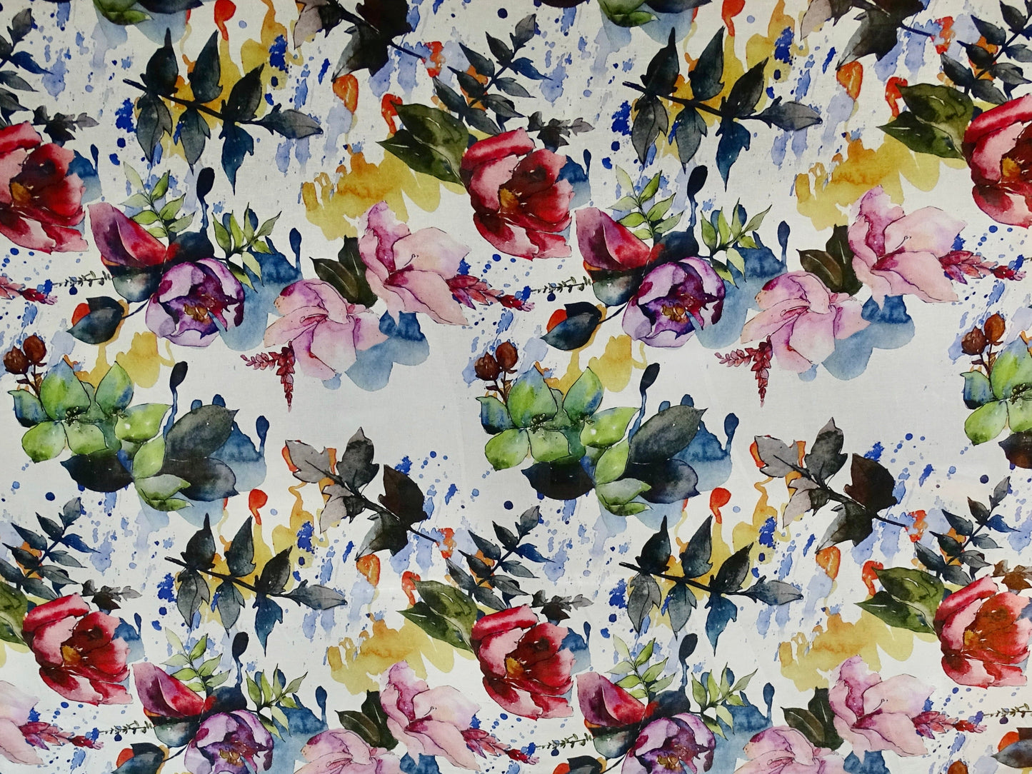 Farbe Blumenleinen A-011