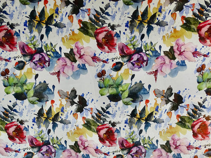 Farbe Blumenleinen A-011
