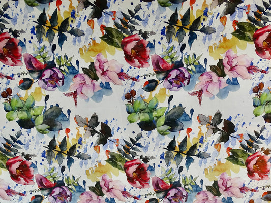 Farbe Blumenleinen A-011