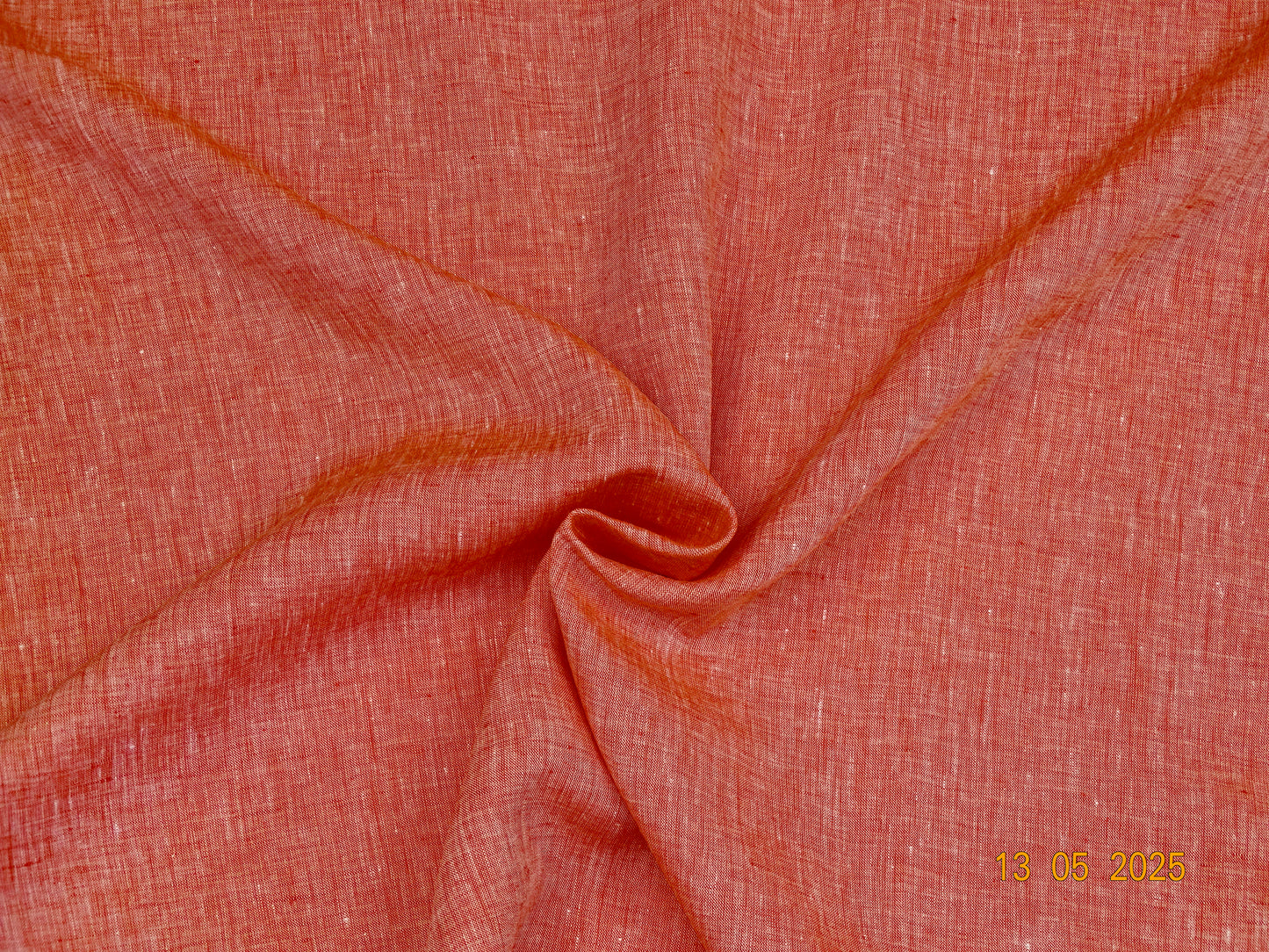 koralle orange Leinen meliert C-008