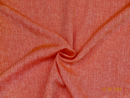 koralle orange Leinen meliert C-008
