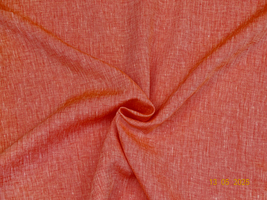koralle orange Leinen meliert C-008