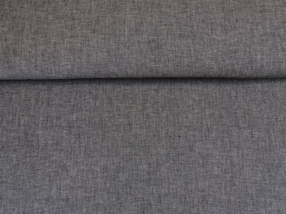 Grau/schwarzes Leinen meliert C-011