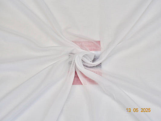 Weißer Baumwoll-Voile E-001