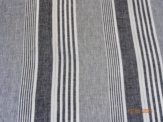 Schwarz gestreiftes Leinen A-003