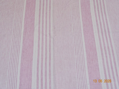 Babyrosa gestreiftes Leinen A-002