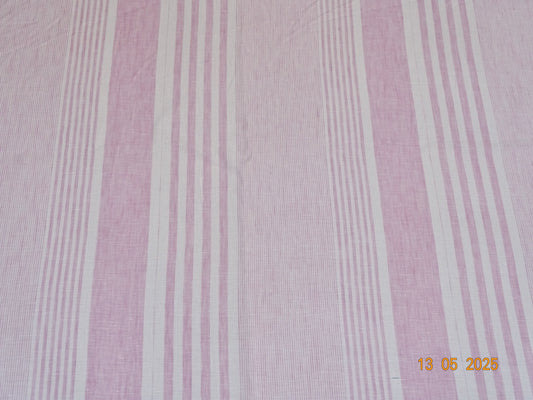 Babyrosa gestreiftes Leinen A-002