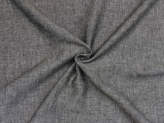 Grau/schwarzes Leinen meliert C-011