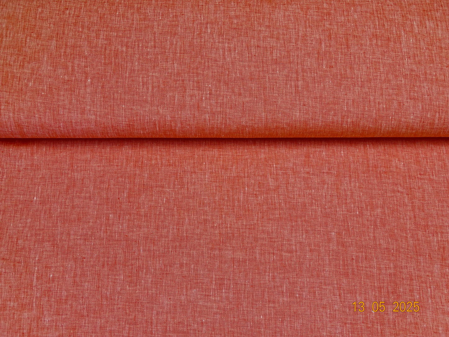 koralle orange Leinen meliert C-008