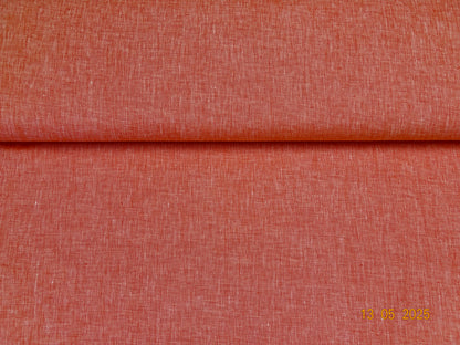 koralle orange Leinen meliert C-008