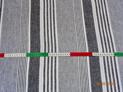 Schwarz gestreiftes Leinen A-003