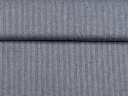 Herringbone blue linen mottled C-002