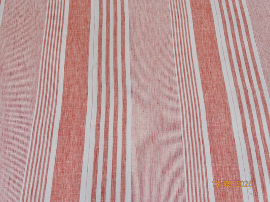 Orange gestreiftes Leinen A-001