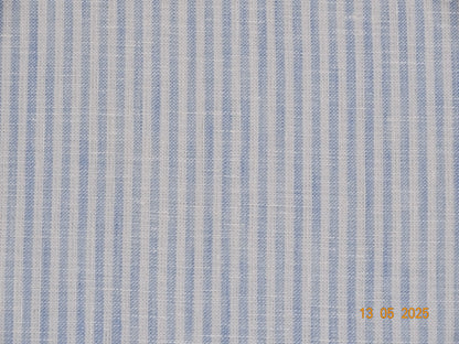 Hellblaues fein gestreiftes Leinen A-008