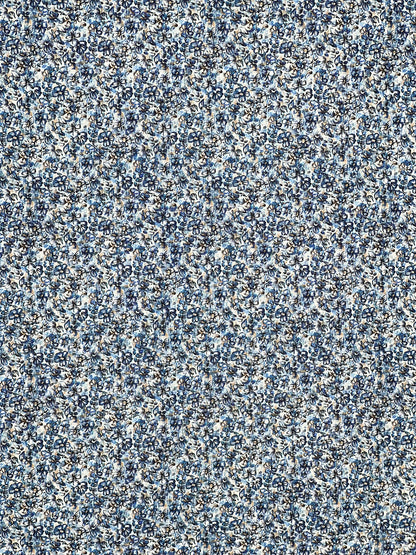 Baumwollblume weiß blau I-003