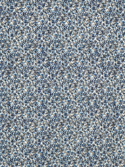 Baumwollblume weiß blau I-003