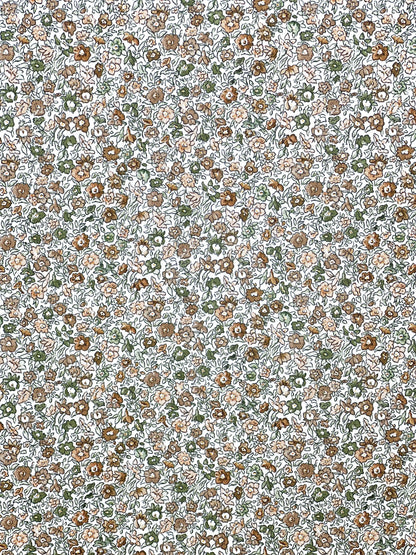 Baumwollblume grün orange I-001