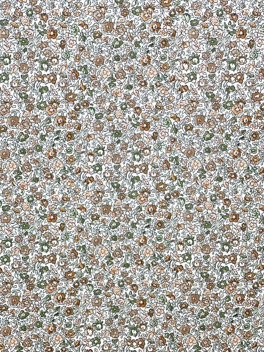 Baumwollblume grün orange I-001